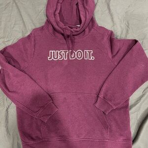 Nike Purple Hoodie with Iconic Slogan